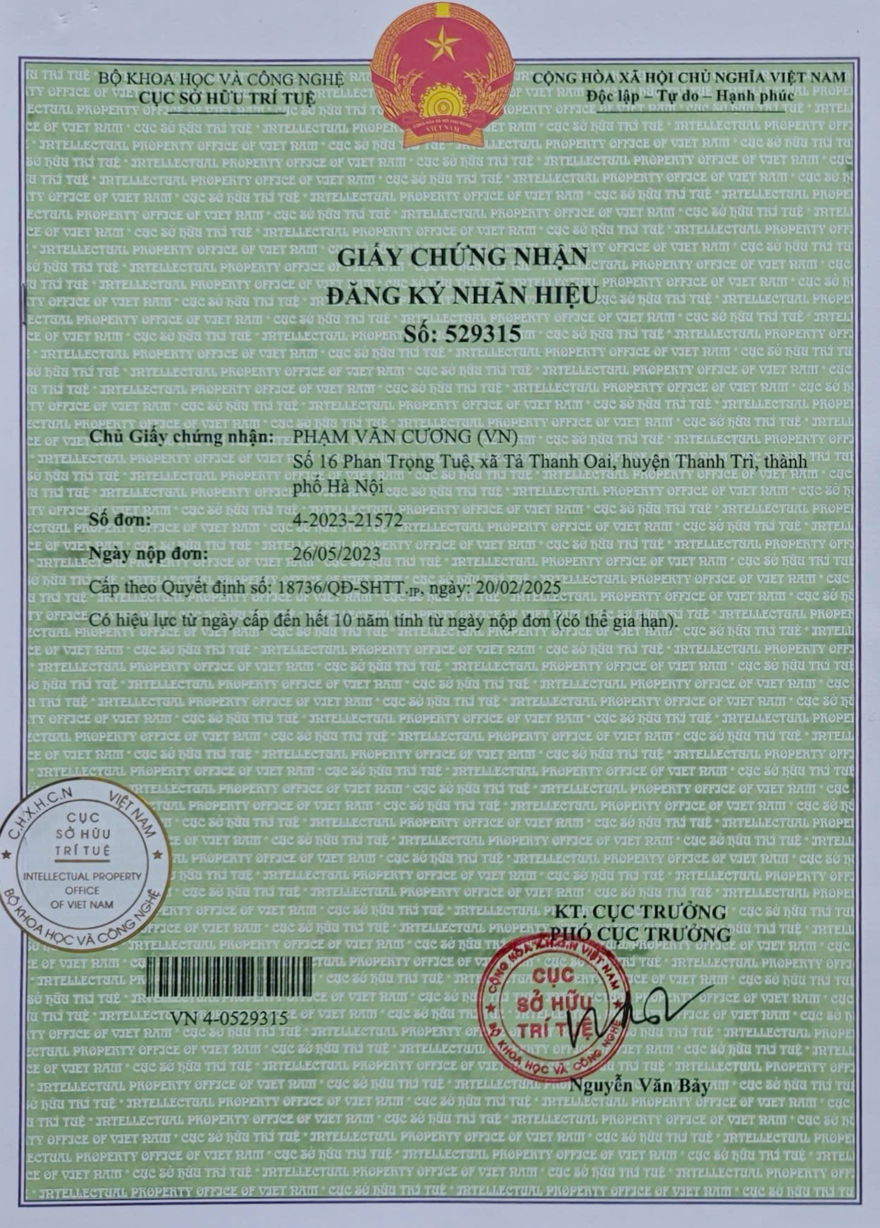 đăng ký nhãn hiệu neochem
