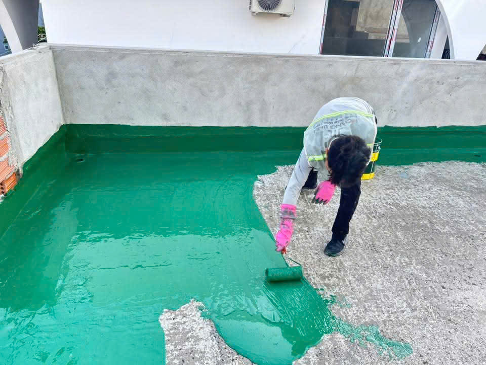 sơn chống thấm màu sân thượng