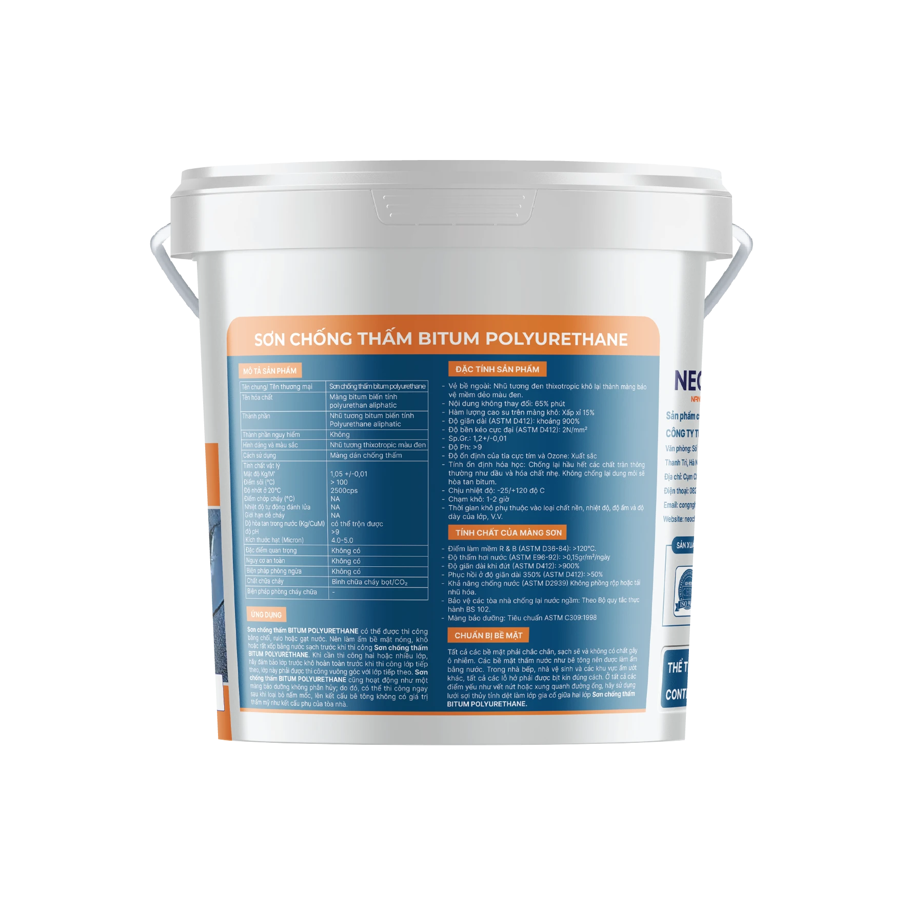 Banner Sơn chống thấm Bitum sân Pickleball Neochem PB-68 2