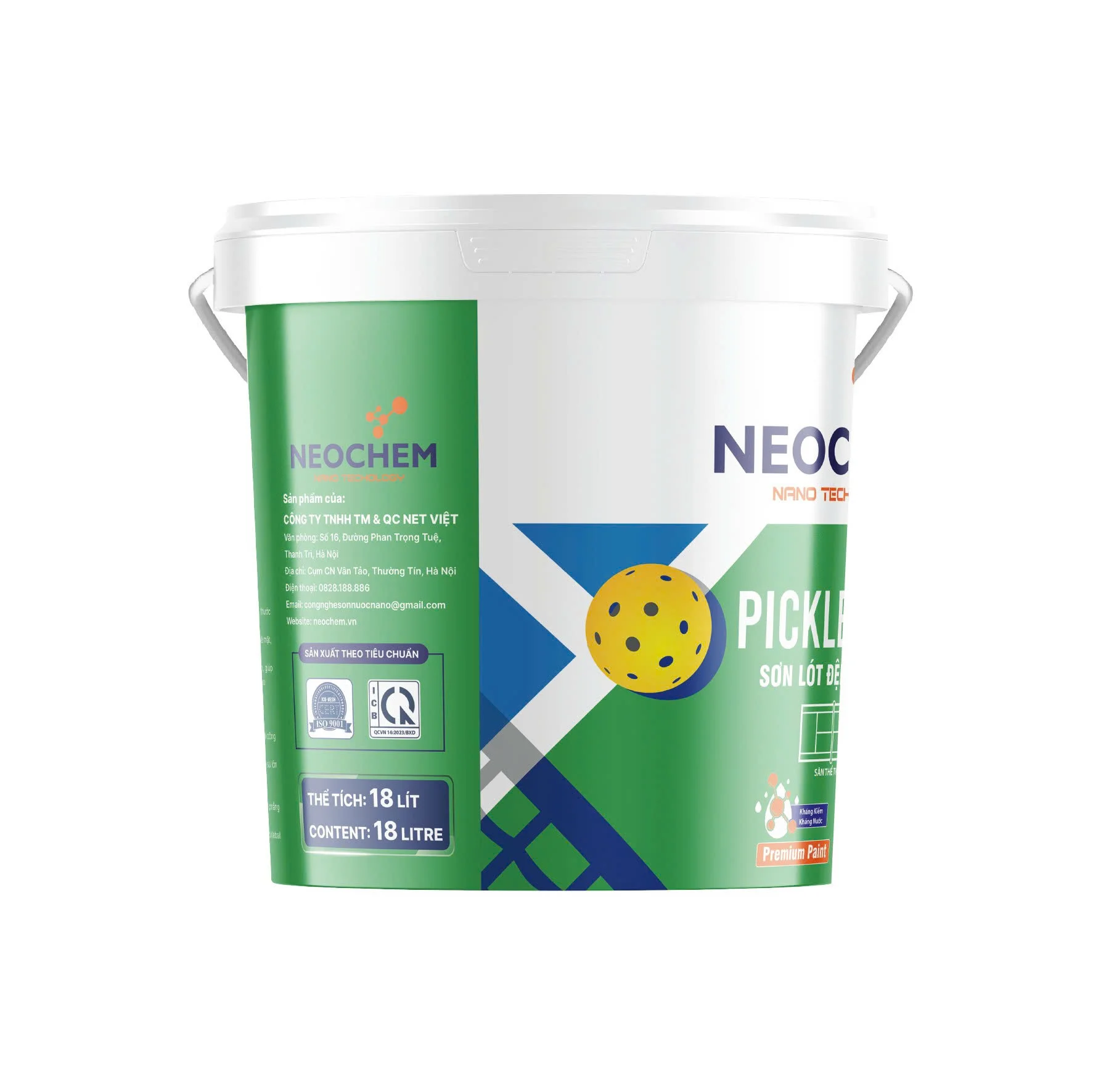 Banner Sơn lót sân pickleball màu đen Neochem PB-66 1