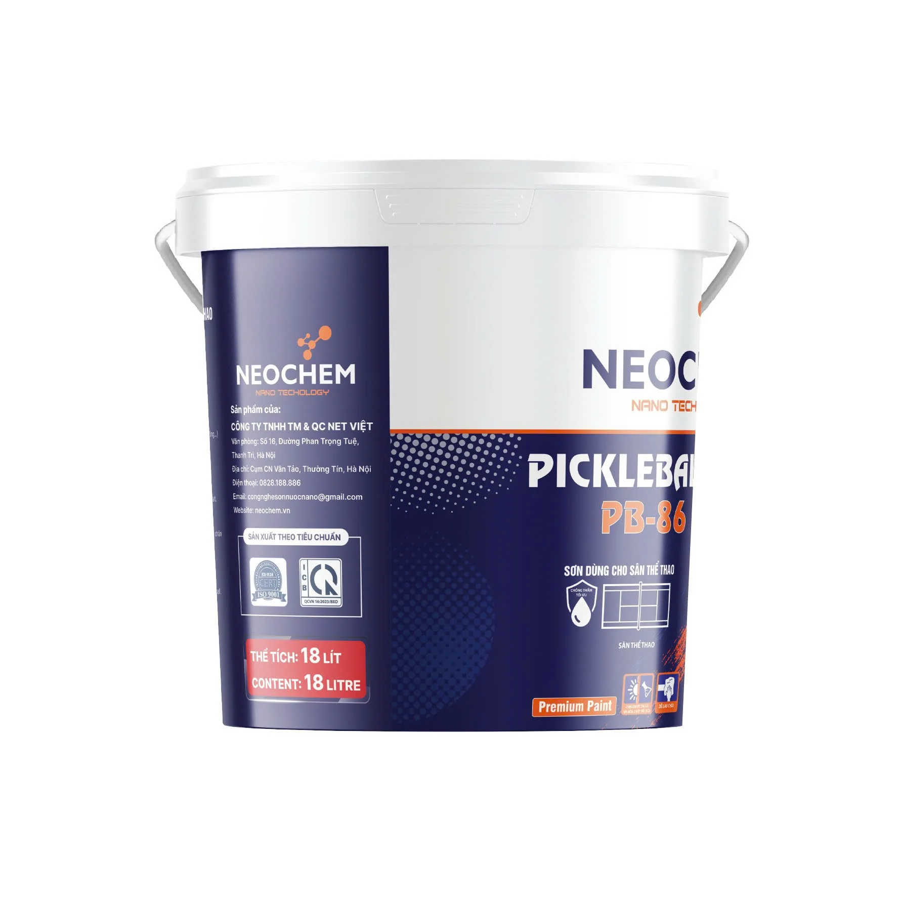 Banner Sơn phủ màu sân thể thao Pickleball Neochem PB-86 1